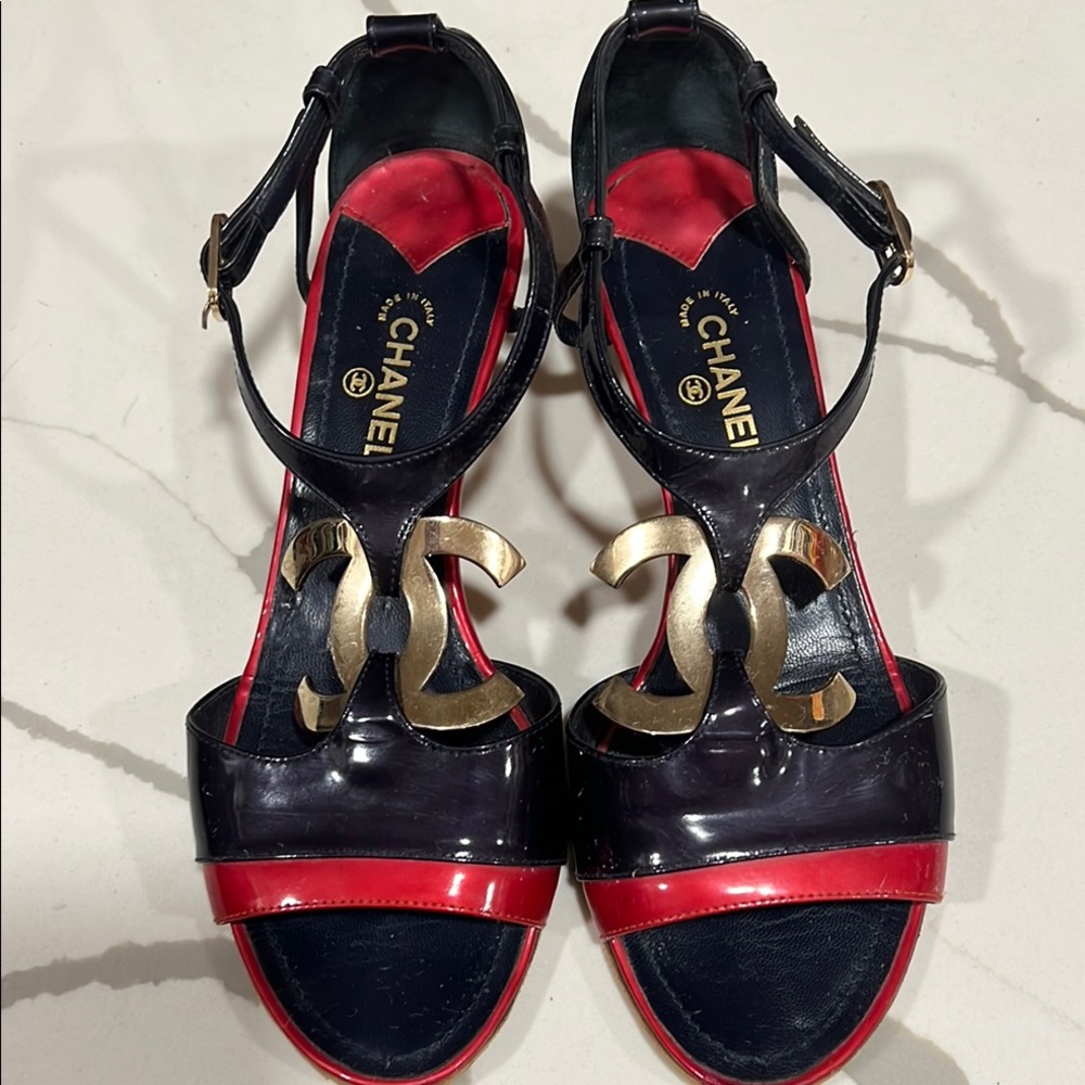 Chanel Blue and Red Women's Shoes